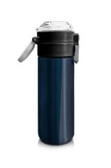 Coral Hıgh Çelik Matara Lacivert-Turuncu Çiz