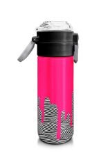 Coral Hıgh Çelik Matara Pembe-Siyah-Beyaz