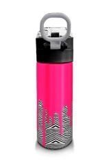 Coral Hıgh Çelik Matara Pembe-Siyah-Beyaz