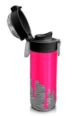 Coral Hıgh Çelik Matara Pembe-Siyah-Beyaz