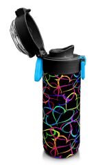 Coral Hıgh Çelik Matara Çok Renkli Kalp Dese