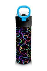 Coral Hıgh Çelik Matara Çok Renkli Kalp Dese