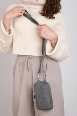 M 226 Mega Bag Krinkıl Kumaş Unisex Küçük Omuz Çantası, Telefonluk