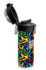 Coral Hıgh Çelik Matara Siyah Grafiti