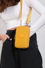 M 226 Mega Bag Krinkıl Kumaş Unisex Küçük Omuz Çantası, Telefonluk Sarı