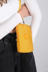 M 226 Mega Bag Krinkıl Kumaş Unisex Küçük Omuz Çantası, Telefonluk Sarı