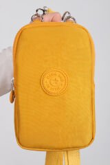 M 226 Mega Bag Krinkıl Kumaş Unisex Küçük Omuz Çantası, Telefonluk Sarı