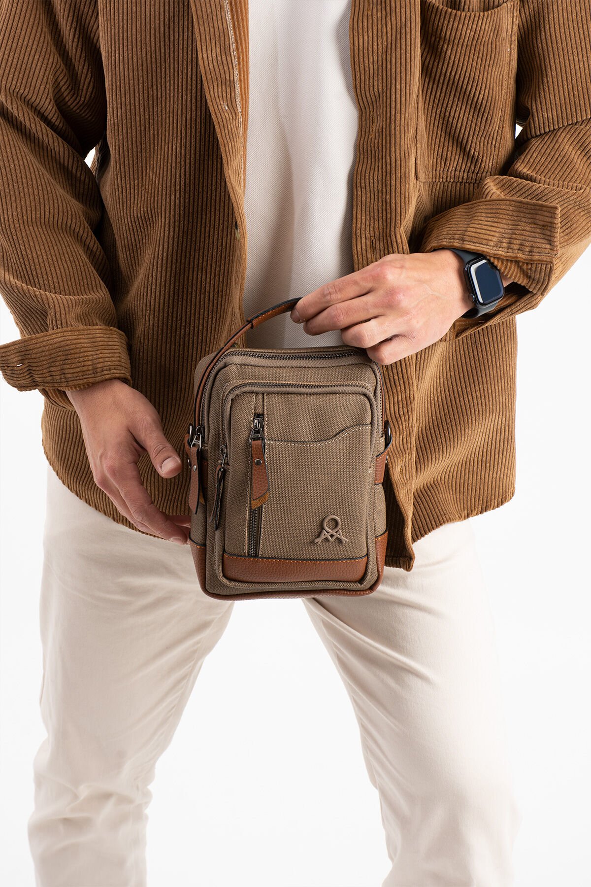 M 422 Mega Bag Erkek Portföy Omuz Çantası Toprak-Taba