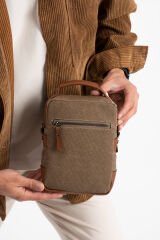 M 422 Mega Bag Erkek Portföy Omuz Çantası Toprak-Taba