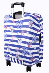 (My#107 Denizci) VALİZ İÇİN KILIF Orta Boy - Lacivert-Beyaz