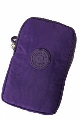 M 226 Mega Bag Krinkıl Kumaş Unisex Küçük Omuz Çantası, Telefonluk Mor