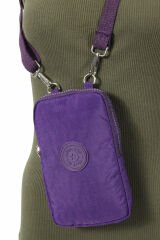 M 226 Mega Bag Krinkıl Kumaş Unisex Küçük Omuz Çantası, Telefonluk Mor