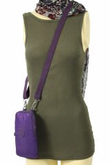 M 226 Mega Bag Krinkıl Kumaş Unisex Küçük Omuz Çantası, Telefonluk Mor