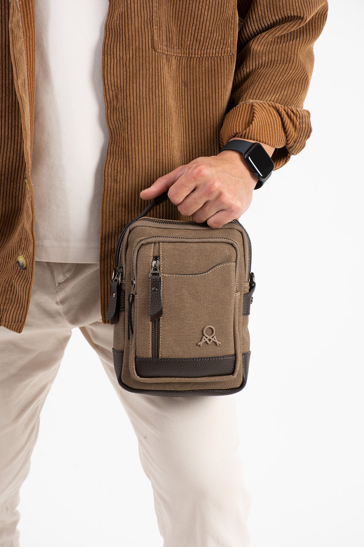 M 422 Mega Bag Erkek Portföy Omuz Çantası Toprak-Kahve