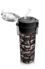 Coral Hıgh Çelik Matara Siyah-Kırmızı Araba