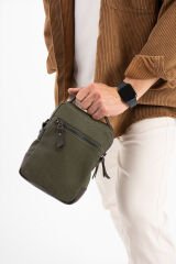 M 422 Mega Bag Erkek Portföy Omuz Çantası Yeşil-Kahve