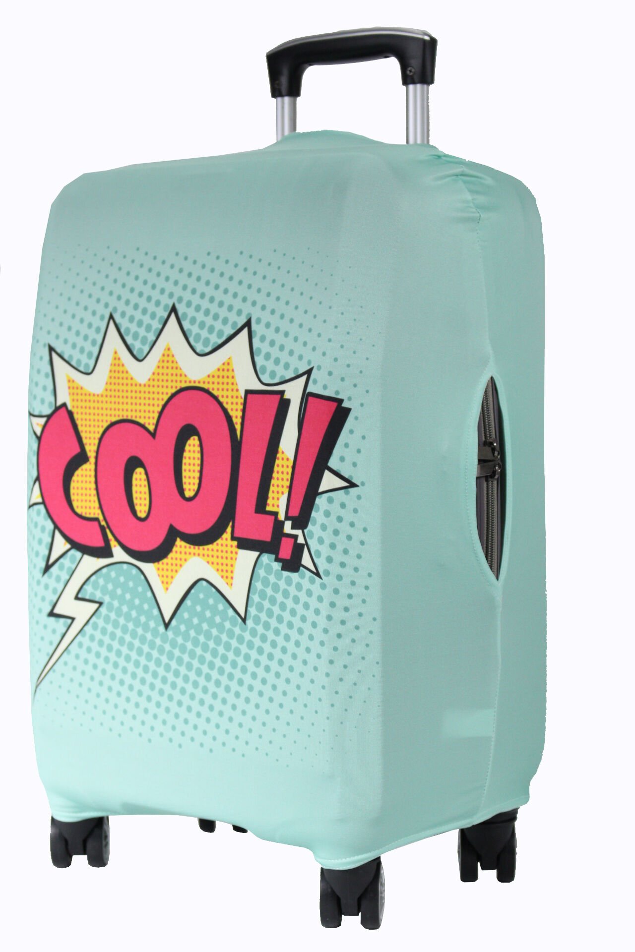 (My#106 COOL!) VALİZ İÇİN KILIF Orta Boy - Mavi-Kırmızı