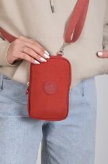 M 226 Mega Bag Krinkıl Kumaş Unisex Küçük Omuz Çantası, Telefonluk Kiremit