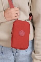 M 226 Mega Bag Krinkıl Kumaş Unisex Küçük Omuz Çantası, Telefonluk Kiremit