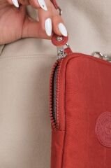 M 226 Mega Bag Krinkıl Kumaş Unisex Küçük Omuz Çantası, Telefonluk Kiremit