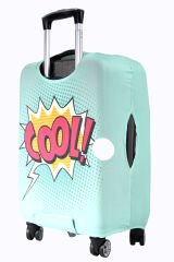 (My#106 COOL!) VALİZ İÇİN KILIF Büyük Boy - Mavi-Kırmızı