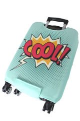 (My#106 COOL!) VALİZ İÇİN KILIF Büyük Boy - Mavi-Kırmızı