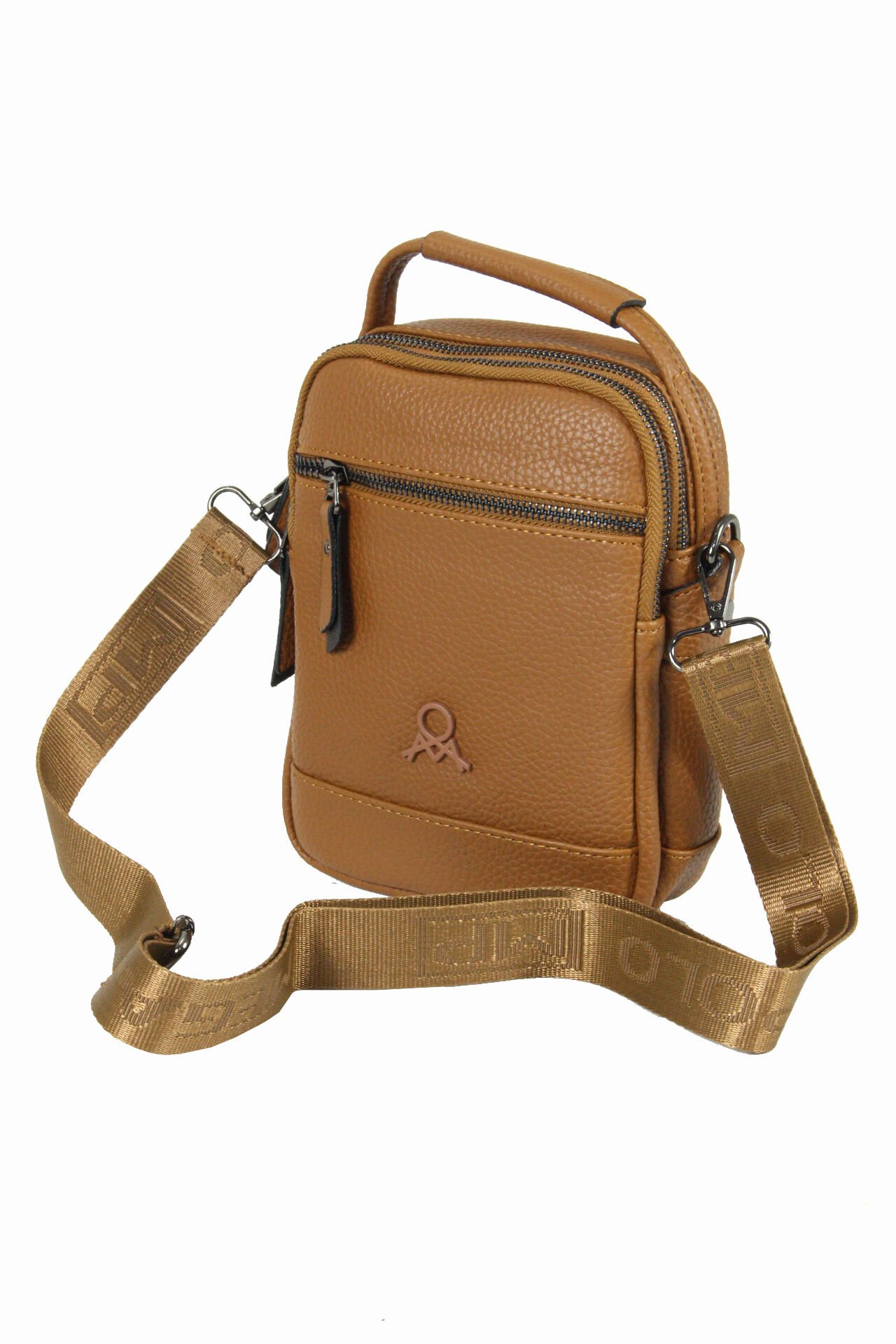 M 426 Mega Bag Suni Deri Bodybag Omuz Çantası Taba