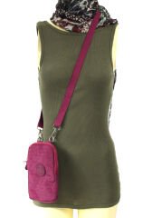 M 226 Mega Bag Krinkıl Kumaş Unisex Küçük Omuz Çantası, Telefonluk Bordo