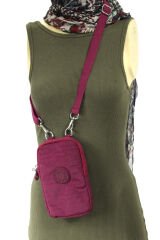 M 226 Mega Bag Krinkıl Kumaş Unisex Küçük Omuz Çantası, Telefonluk Bordo