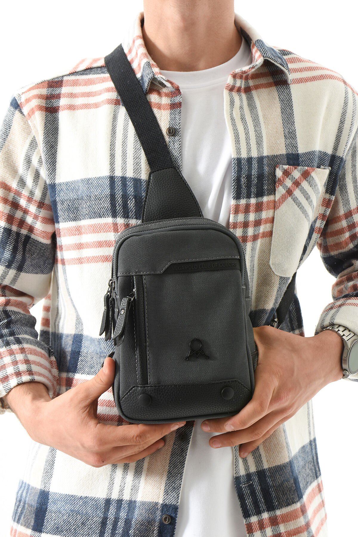 M 416 Mega Bag Kanvas Bodybag Omuz Çantası Siyah-Siyah