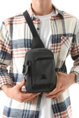 M 416 Mega Bag Kanvas Bodybag Omuz Çantası Siyah-Siyah