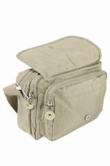 Mega Bag 215  Krinkıl Kumaş Kadın Çapraz Çanta Vizon