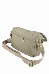 Mega Bag 215  Krinkıl Kumaş Kadın Çapraz Çanta Vizon