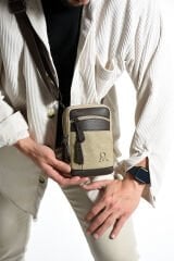 M 420 Mega Bag Çok Gözlü Küçük Günlük Omuz / Çapraz Çanta Camel-Kahve