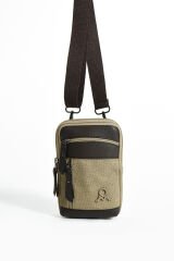 M 420 Mega Bag Çok Gözlü Küçük Günlük Omuz / Çapraz Çanta Camel-Kahve