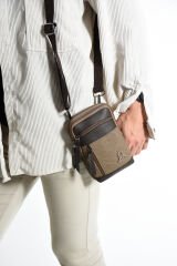 M 420 Mega Bag Çok Gözlü Küçük Günlük Omuz / Çapraz Çanta Toprak-Kahve