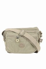 Mega Bag 215  Krinkıl Kumaş Kadın Çapraz Çanta Açık Vizon