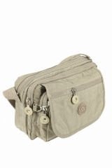 Mega Bag 215  Krinkıl Kumaş Kadın Çapraz Çanta Açık Vizon