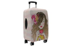 (My#67 Kahve İçen Kız) VALİZ İÇİN KILIF