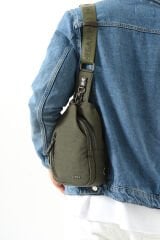 M 708 Mega Bag Kanvas Body Bag / Omuz Çantası Yeşil-Kahve