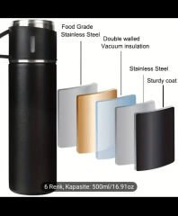 321 ÇELİK TERMOS 500ML 8139 3'LÜ SET Pembe