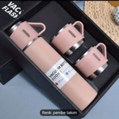 321 ÇELİK TERMOS 500ML 8139 3'LÜ SET Pembe