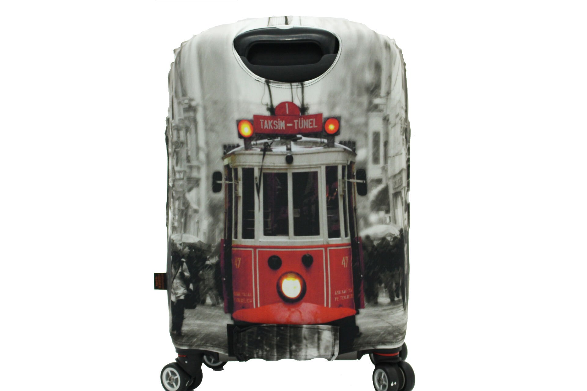 (My#54 Taksim 2) VALİZ İÇİN KILIF Gri - Kabin Boy