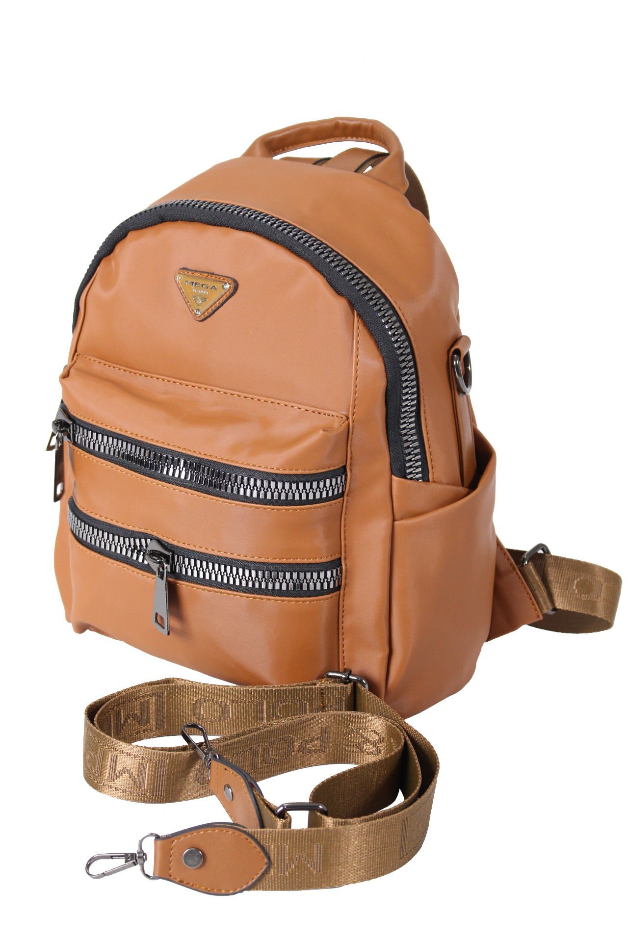 M 622 Mega Bag Kadın Sırt Çantası Ve Omuz Askılı Çanta Taba