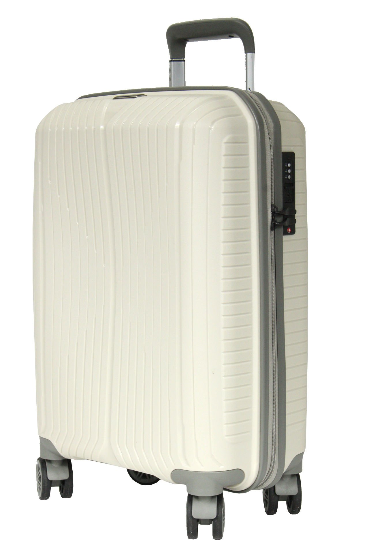 Ground 10728 PP Sirius  Büyük Boy Valiz  (Kemik-Gri)