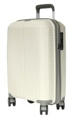 Ground 10728 PP Sirius  Büyük Boy Valiz  (Kemik-Gri)