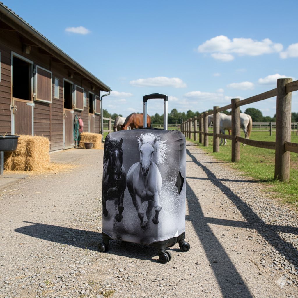 (My#132 Atlar) VALİZ İÇİN KILIF