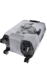 (My#77 Gri Kedi) VALİZ İÇİN KILIF