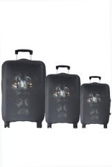 (My#100 Arslan Gözler) VALİZLER İÇİN KILIF SETİ (KABİN ORTA VE BÜYÜK)