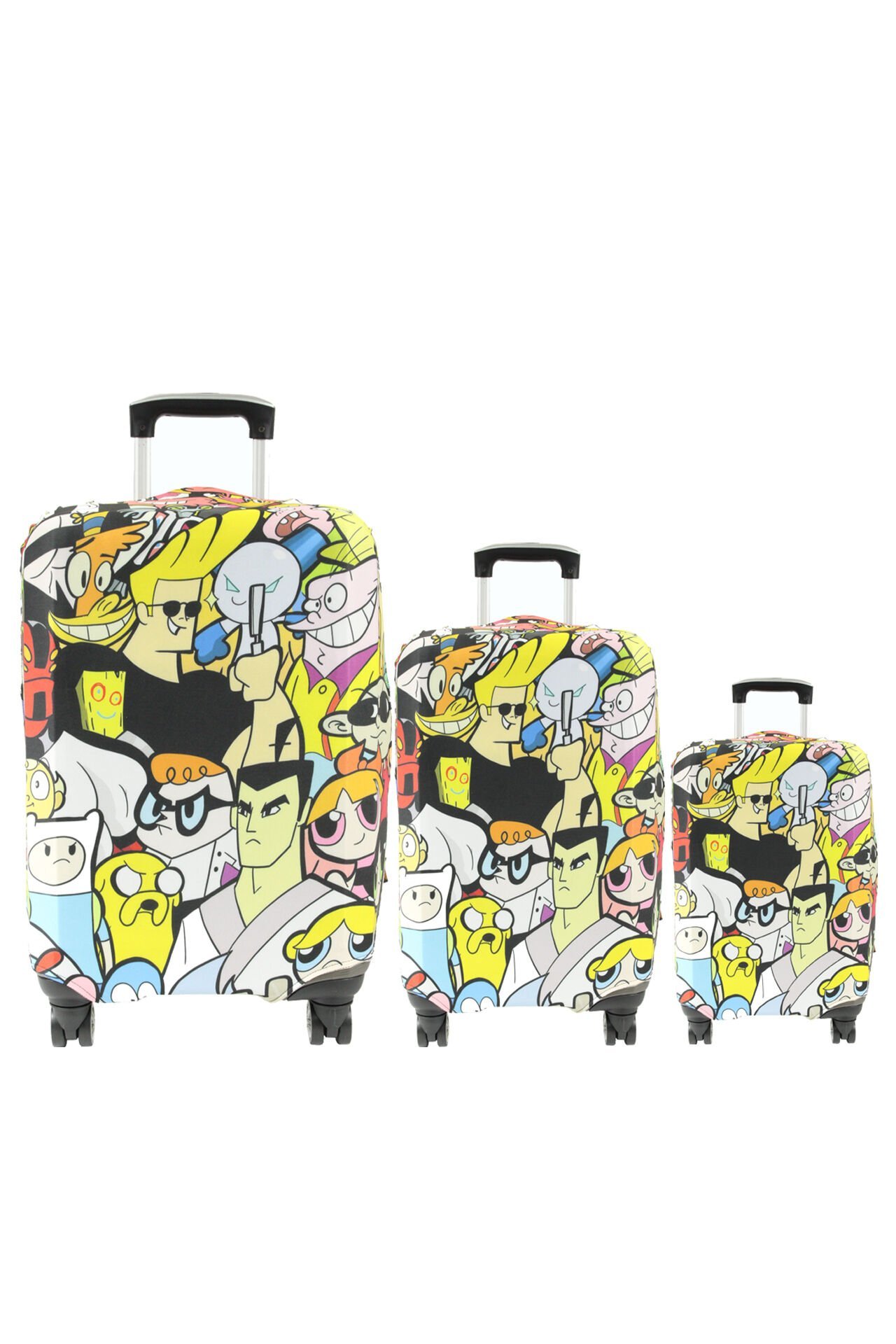 (My#135 Çizgi Karakter ) VALİZLER İÇİN KILIF SETİ (KABİN ORTA VE BÜYÜK)
